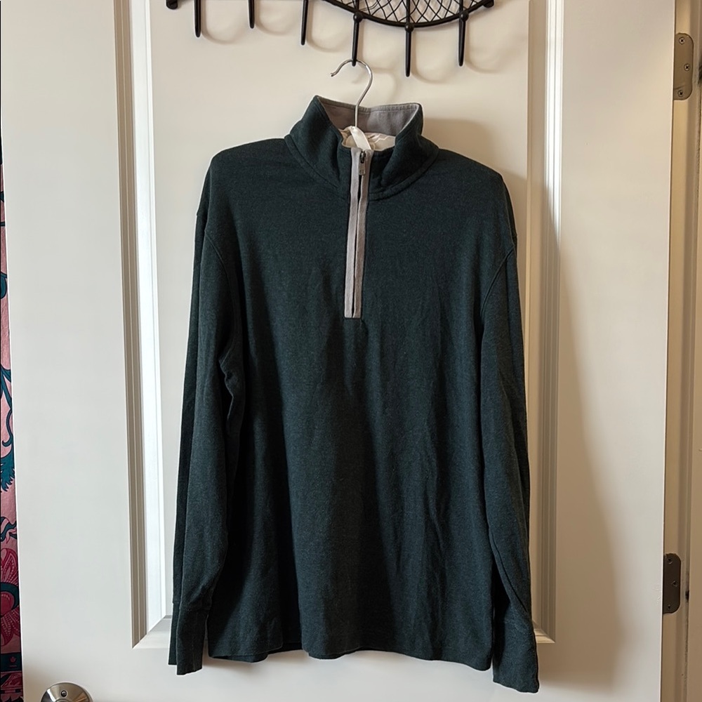 Men's Green Half-Zip Sweater